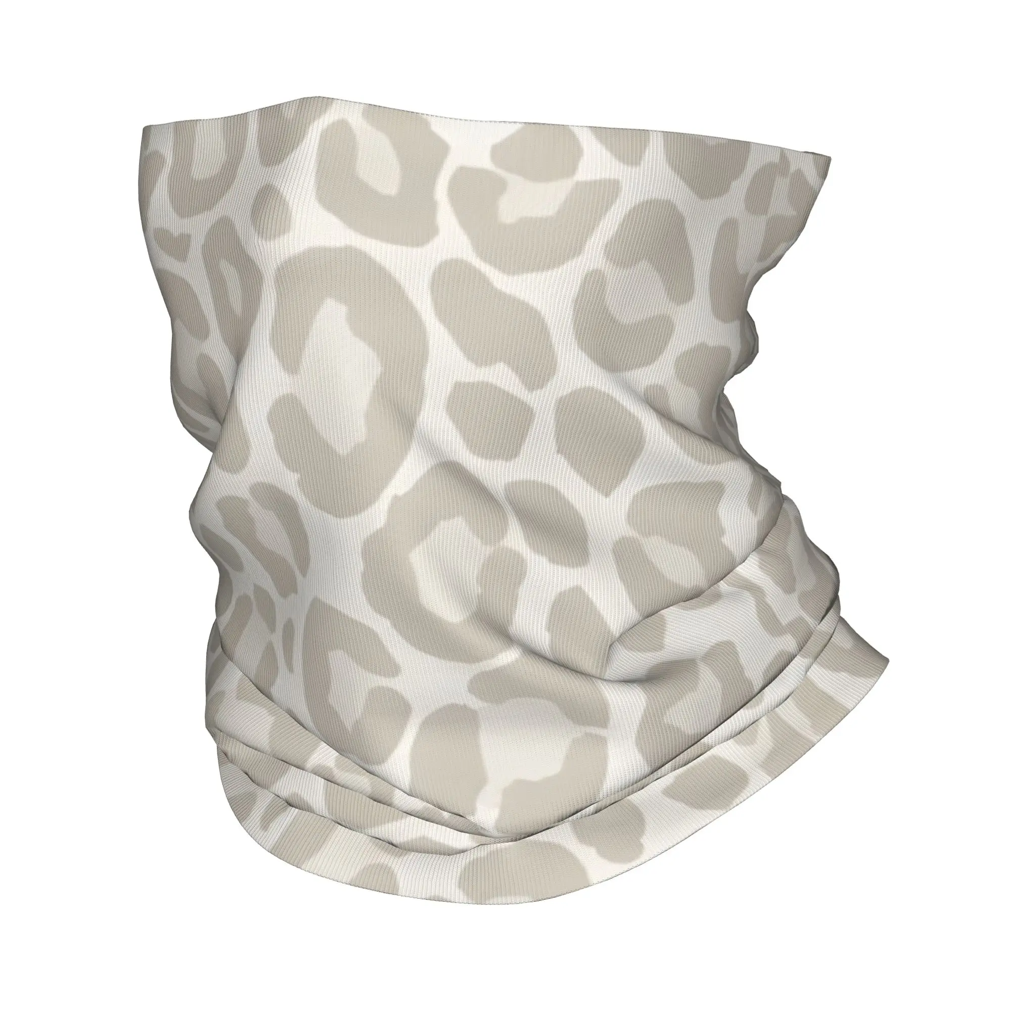 Leopard Pattern  Cream And Beige Palette Bandana Gaiter Club Leopard Print Face Scarf  Cycling Riding AdultWashable Neckerchief