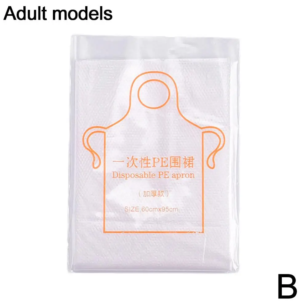 New Disposable Kitchen Aprons Plastic Waterproof Apron Individually Packing Gowns For Men Women Kitchen Tool D2t9