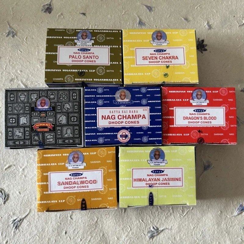 

uthenticIndianConeIncense 12pcBoxedClassicSpicesforHomeMeditation&Stress Relief, Natural Aromatherapy for Spiritual Relaxation