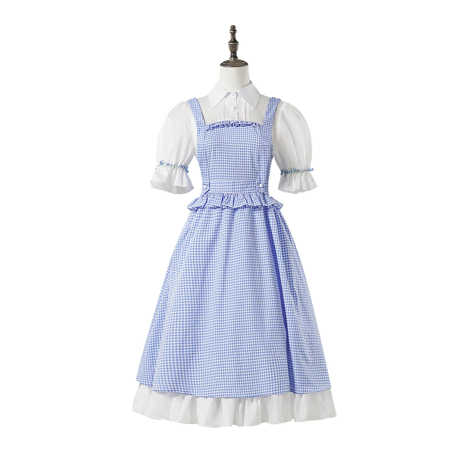 

Dorothy's Blue Checkered Skirt From The Game Character Of The Fifth Person Cosplay Costume