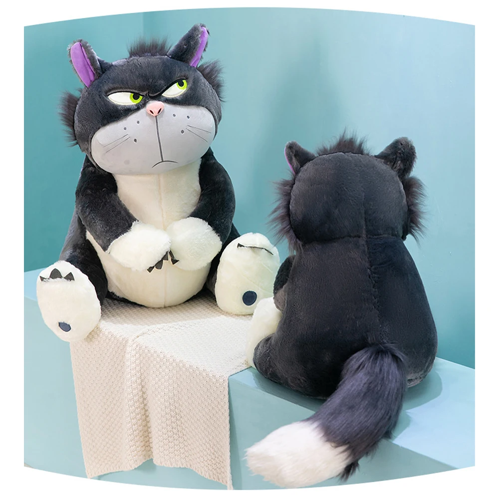 Poupées en peluche chat Lucifer pour enfants, jouets en peluche doux, décor de chambre d'oreiller, cadeaux d'anniversaire, film Cendrillon, Kawaii, beurre