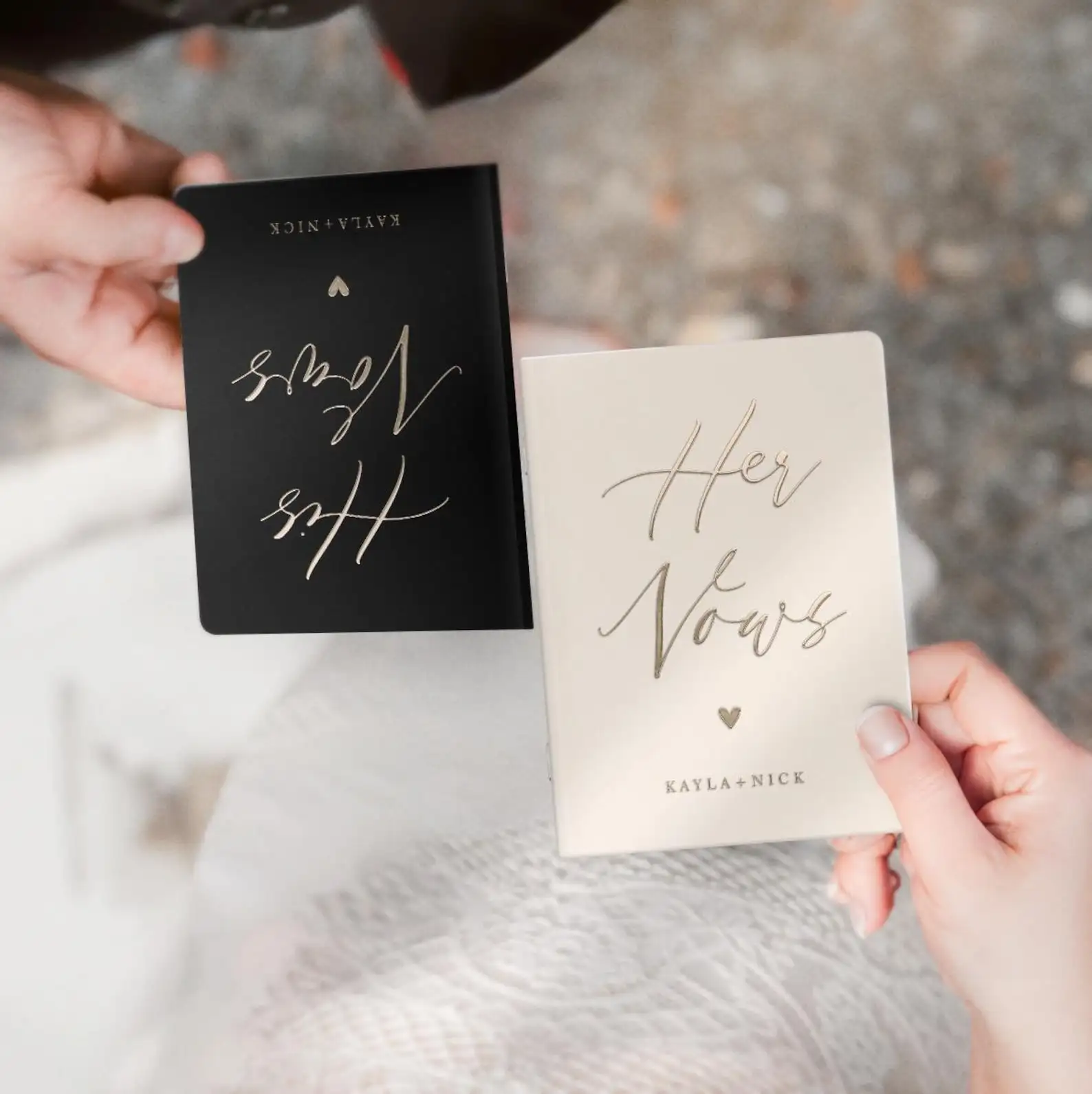 Livres de vœux de mariage personnalisés pour elle et lui, ensemble de vœux de mariée et de marié personnalisés, carnet de discours, idées d'enregistrement de mariage
