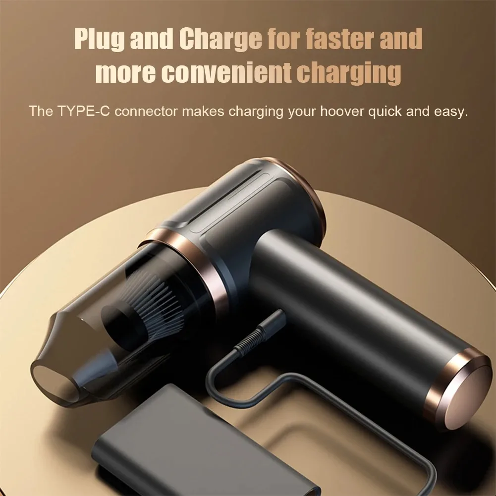 45000Pa 5 In 1 Car Vacuum Strong Suction Portable Handheld Wireless Cleaner Home Mini Vacuum Machine