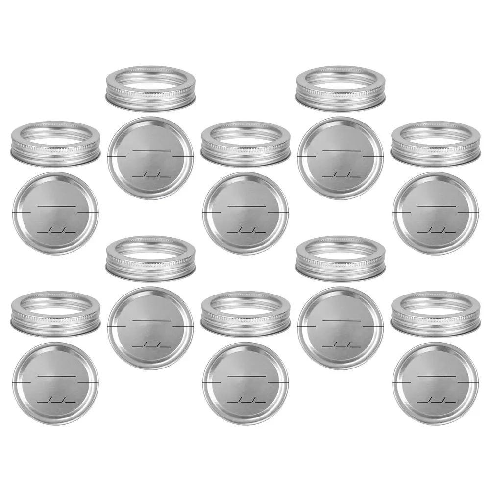 

10 Sets Sealing Cap Replacement Jar Lids Sealer Airtight Wide Mouth Reusable Canning Regular for