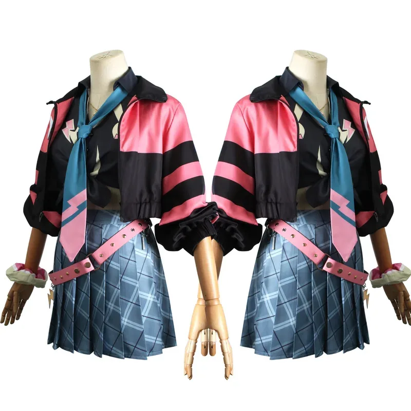Vtuber NIJISANJI EN XSOLEIL Kotoka Torahime 코스프레 가발 애니메이션 가상 쿨 슈트 소녀 유니폼 자켓 스커트 Luxiem 코스프레 의상