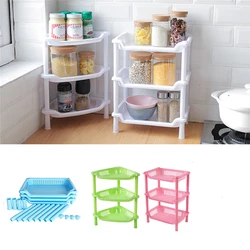 3 Layer Bathroom Shelf Organizer Corner Storage Rack Self Shower Caddy Kitchen Spice Rack Seasoning Bottle Holder Home Organizer