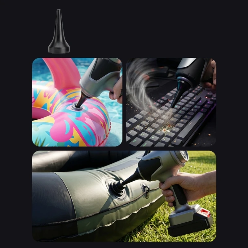 Vehicle Interior Vacuum Cleaner with Rechargeable Handheld Design for Floor Mat Dust Removal, Hair Pickup and Quick Trunk