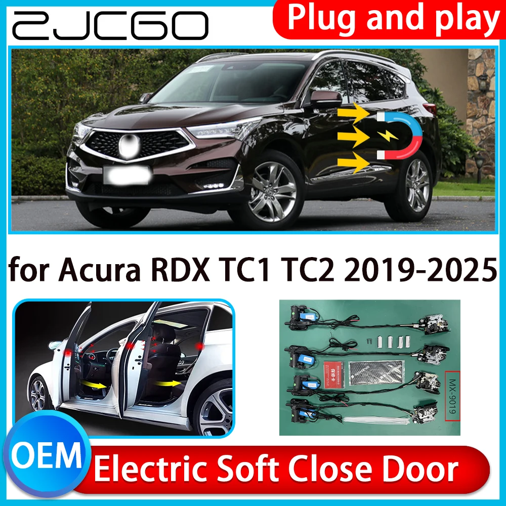 ZJCGO for Acura RDX TC1 TC2 2019-2025 Auto Pull Car Soft Close Kit Door Power Latch Electric Door Catch Soft Closing Assist