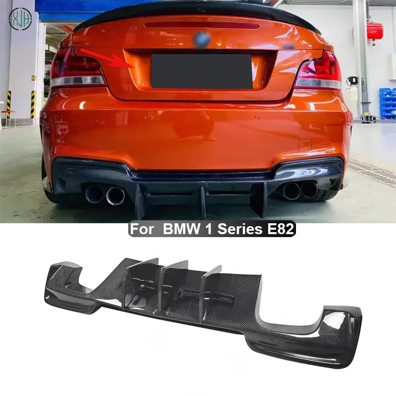 

For BMW 1 Series E82 1M Coupe 2 Door 2011-2013 Carbon Fiber Car Rear Bumper Lip Diffuser Spoiler Parts Upgrade Body kit