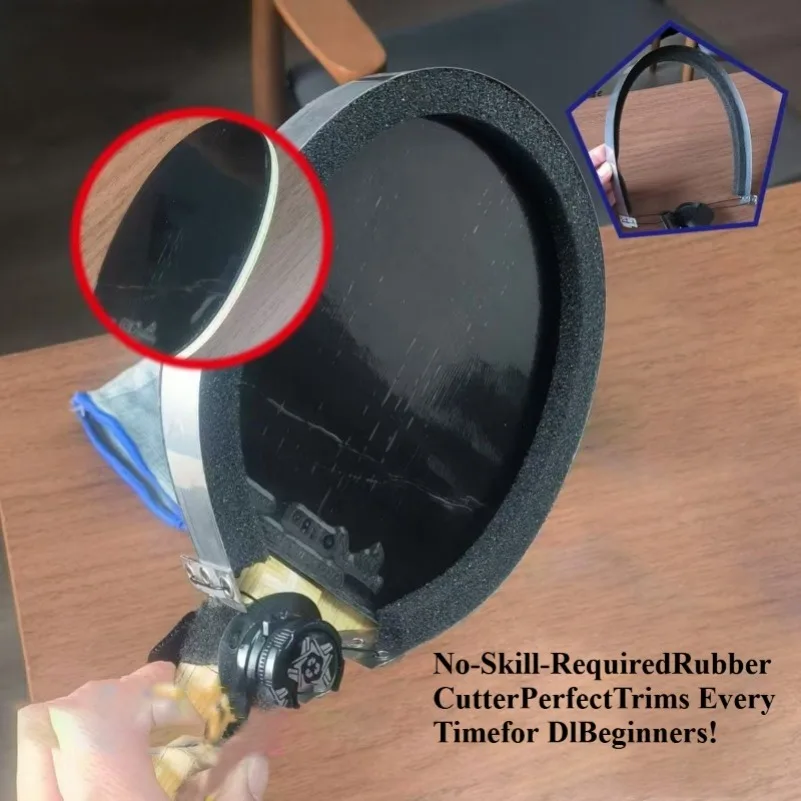 Tagliatrice di gomma da ping pongForbici da taglio in gomma per mazza da ping pong di forma rotonda, facile da usare