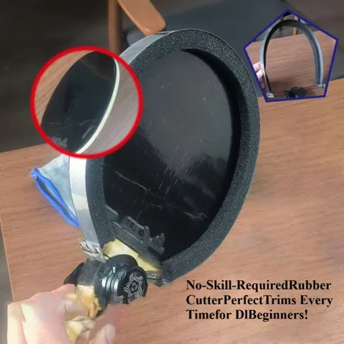 Imagen 1 del producto Máquina cortadora de goma de Ping Pong, fácil de usar, cuchillo de goma para tenis de mesa, forma redonda, tijeras de corte de goma para bate de tenis de mesa