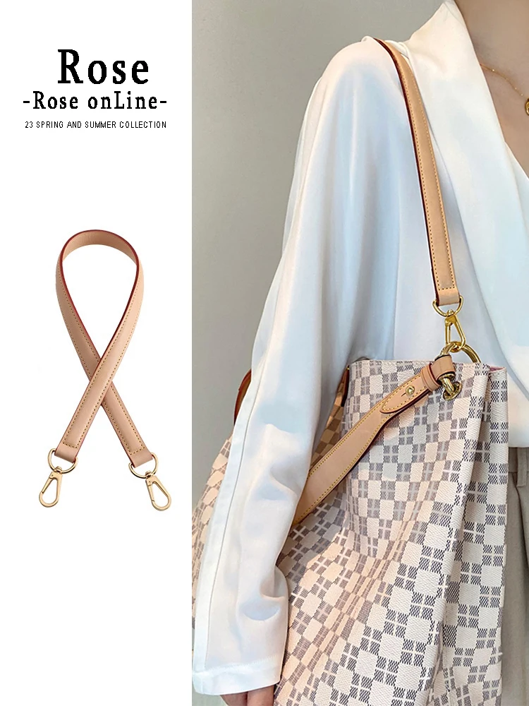 For LV gracefull remodeling underarm straps vegetable-tanned leather color-changing skin replacement short bag strap