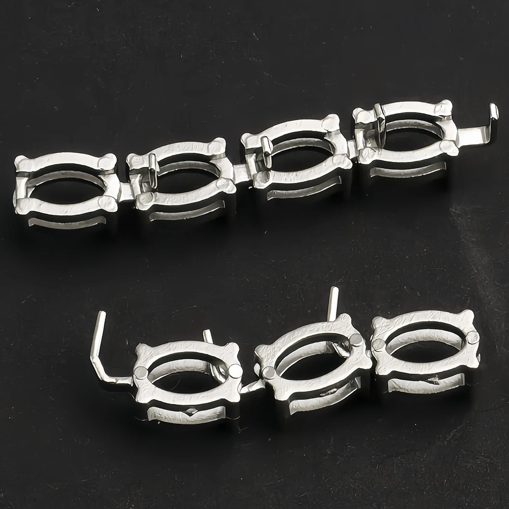 10 Stück Edelstahl Leere Krallenfassungen für Tennisarmbänder und Halsketten, Kristallsteinhalter für Strasssteine – Detail 5