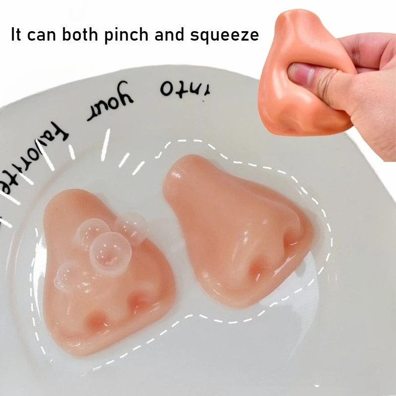 Funny Pimple Popper Squeeze Toy Squishy Nose Reusable Low Rebound Fidgets Toys Anxiety-relieving Anti-stress Toys for Friends