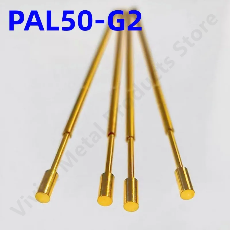 

100PCS PAL50-G2 Spring Test Probe PAL50-G Test Pin Test Tool 27.8mm Dia0.68mm Gold Needle Tip Dia 0.90mm Pogo Pin PL50-G PL50-G2