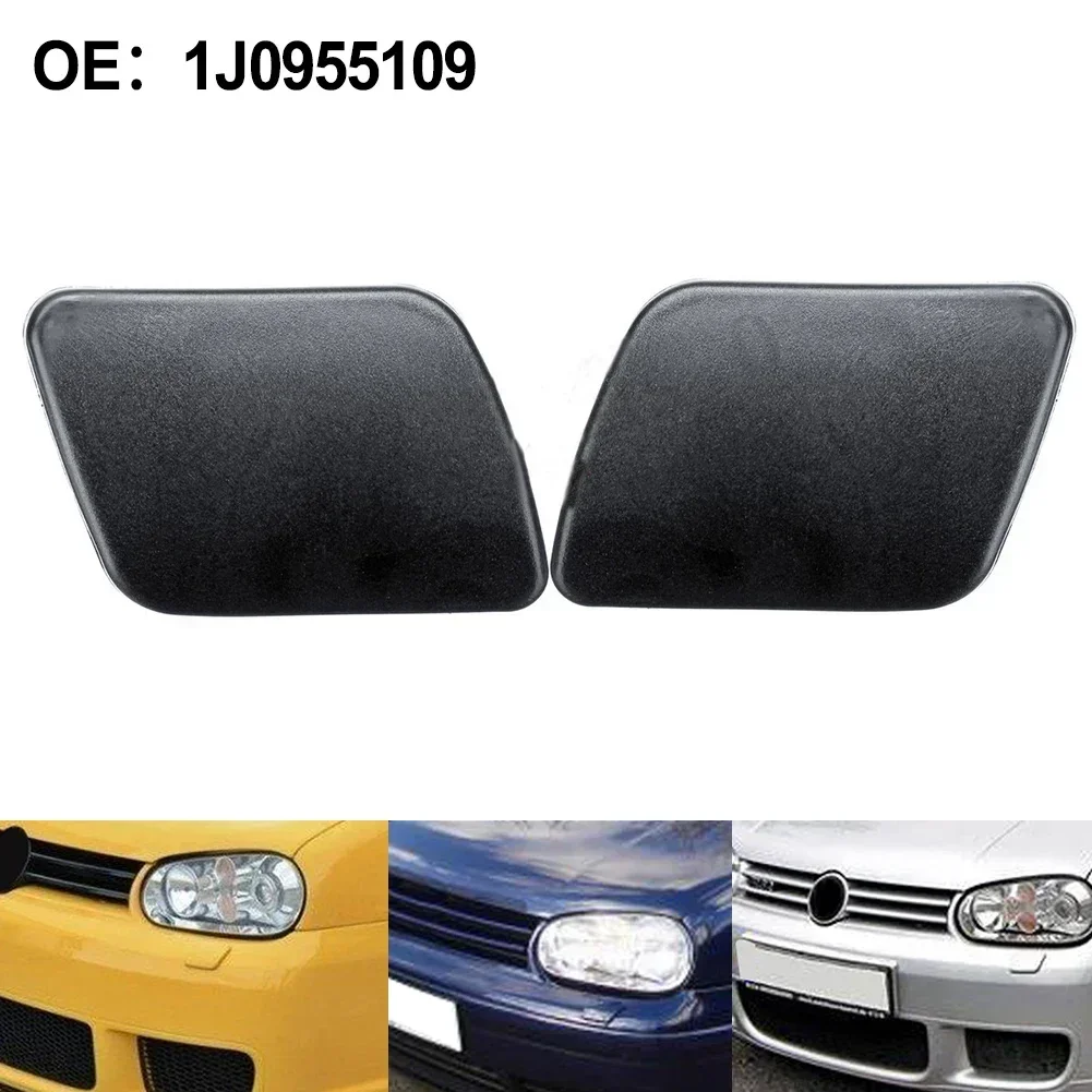 2pc Headlight Cleaning Cover Left Right For Golf 4 IV 97-06 Headlamp Cleaning Washer Jet Cap Left Right Exterior Part Use