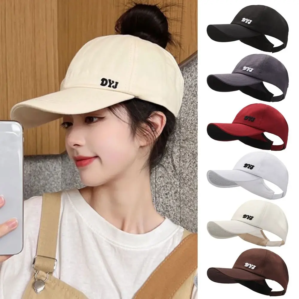 New Women\'s High Ponytail Sun Hat Baseball Caps Sun Protection Female Sun Visor Cap Man Sports Running Hat with Ponytail Hole