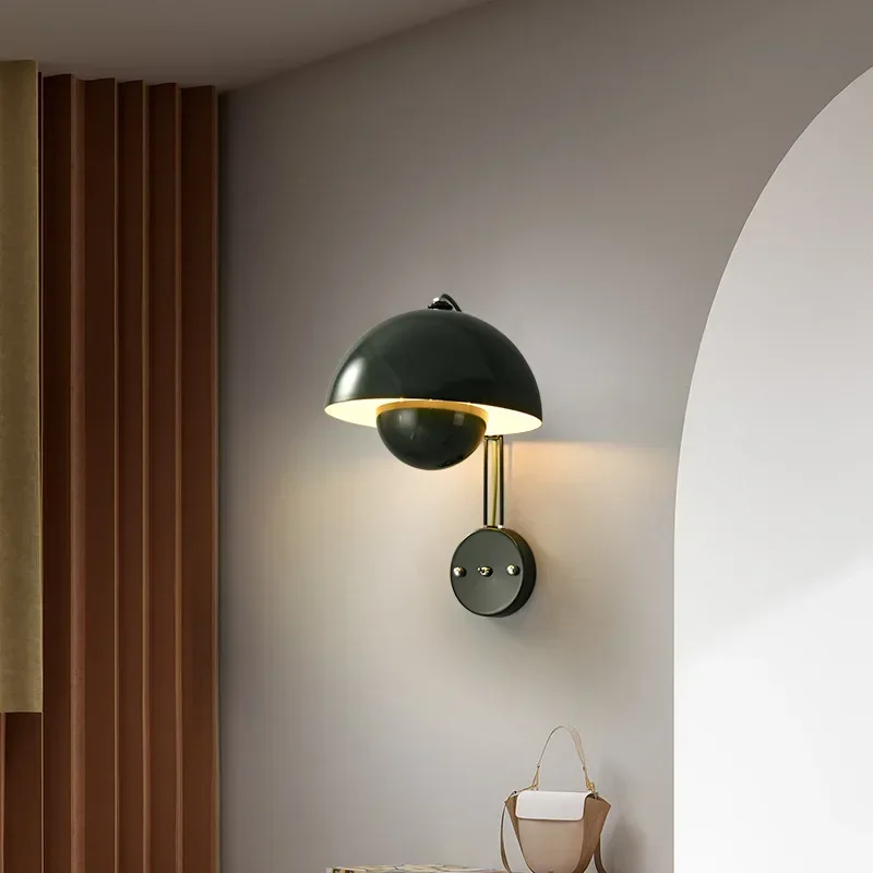 Dänische Designer minimalist ische Blumen knospe Wand lampe High-End-Schlafzimmer Studie Nachttisch Beleuchtung Pilz dekorative Kunst Studie Farben geführt