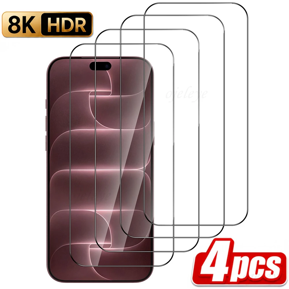Aliexpress 4 Pack For iPhone 18 Pro Max Screen Protector iPhone 18 Pro 17 16 15 13 12 11 Pro Max 14 Plus 16e Tempered Glass Protective Film - Aliexpress Deal