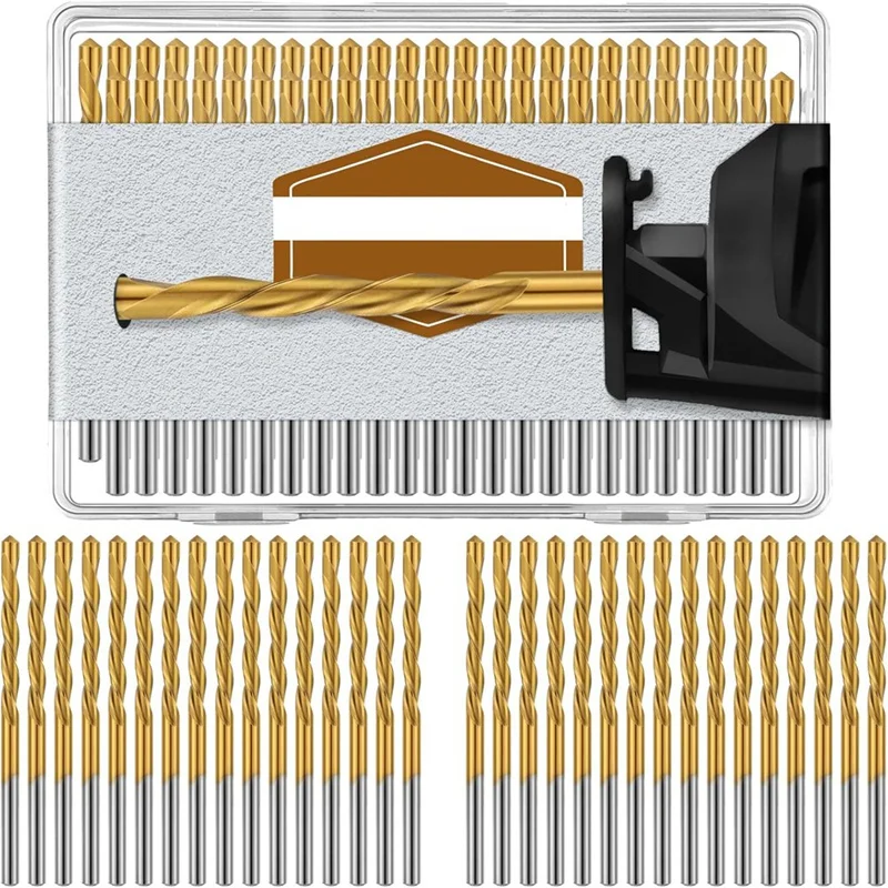 SEWS-50 Pieces Drywall Pilot Point Cutting Drill Bits 1/8 Inch Diameter Drywall Drill Bits Drywall Tools For Spiral Saw