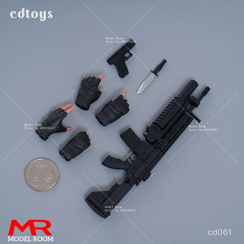 

cdtoys cd061 1/6 Scale Female Glove Hands Knife Guns Model Scene Accessories Toy Fit 12'' Female Soldier Action Figure Body Doll