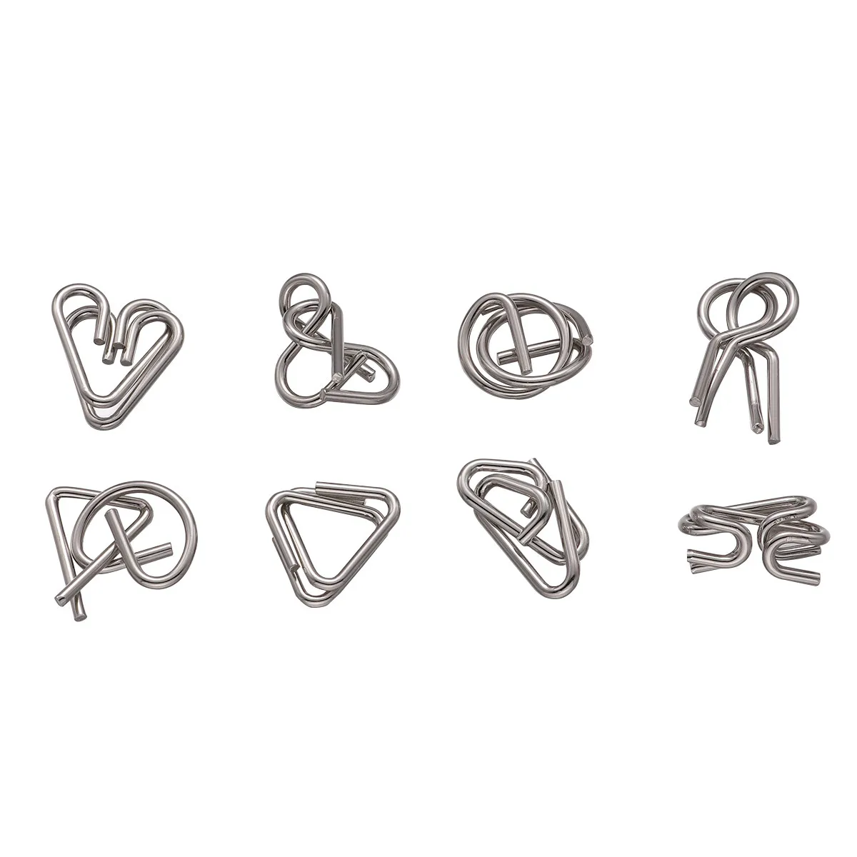

Brain Puzzle Set Metal Ring Puzzle Creative Intelligence Iq Game Fun Challenge Buckle for Kids Adults Traditional Culture