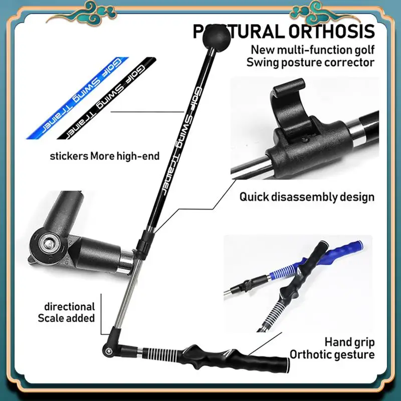 

Latest Golf Training Aid Multi Adjustable Golf Swing Training Aid Stick Forearm Rotation Swing Posture Corrector