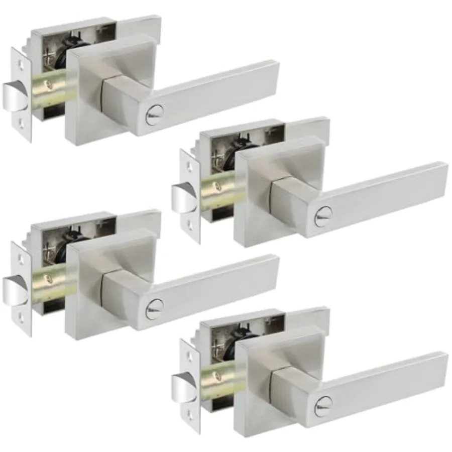 

Privacy Door Levers, Door Handles Bed and Bath Door Locks Interior Keyless Locksets, Left and Right Hand Reversible