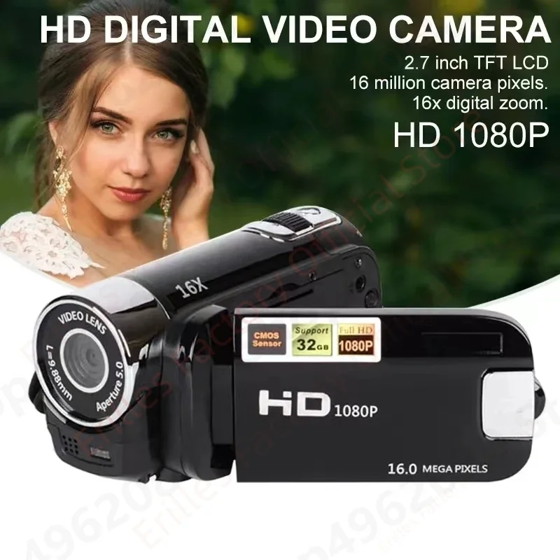 

16MP Digital Video Camera DV Recorder Two Types Camcorders 1080P Full HD 270° Rotation Screen 16X Night Shoot Zoom Action Camera