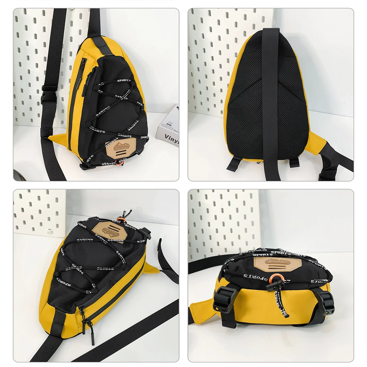 German Chest Bag for Men and Women, Trendy Brand, Sports, Simple Shoulder Bag, Casual Japanese-Style Waist Bag, Fashionable Street Crossbody Bag, Couple's Large Capacity