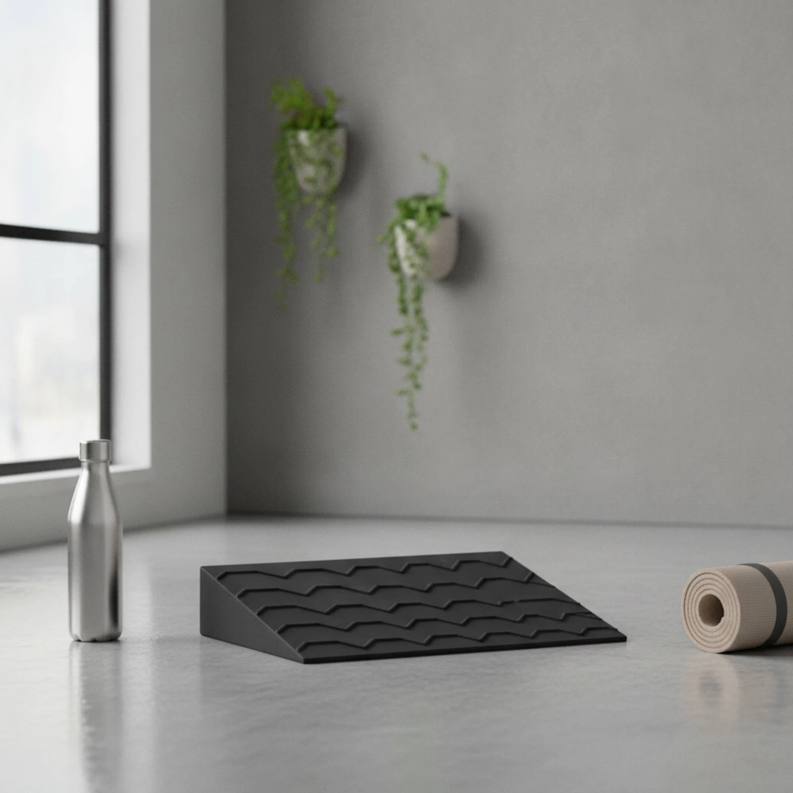 Squat Slant Board Ergonomic Slant Board with Textured Surface Pattern Heel Elevated Squat Wedge Compact Balance Block Portable