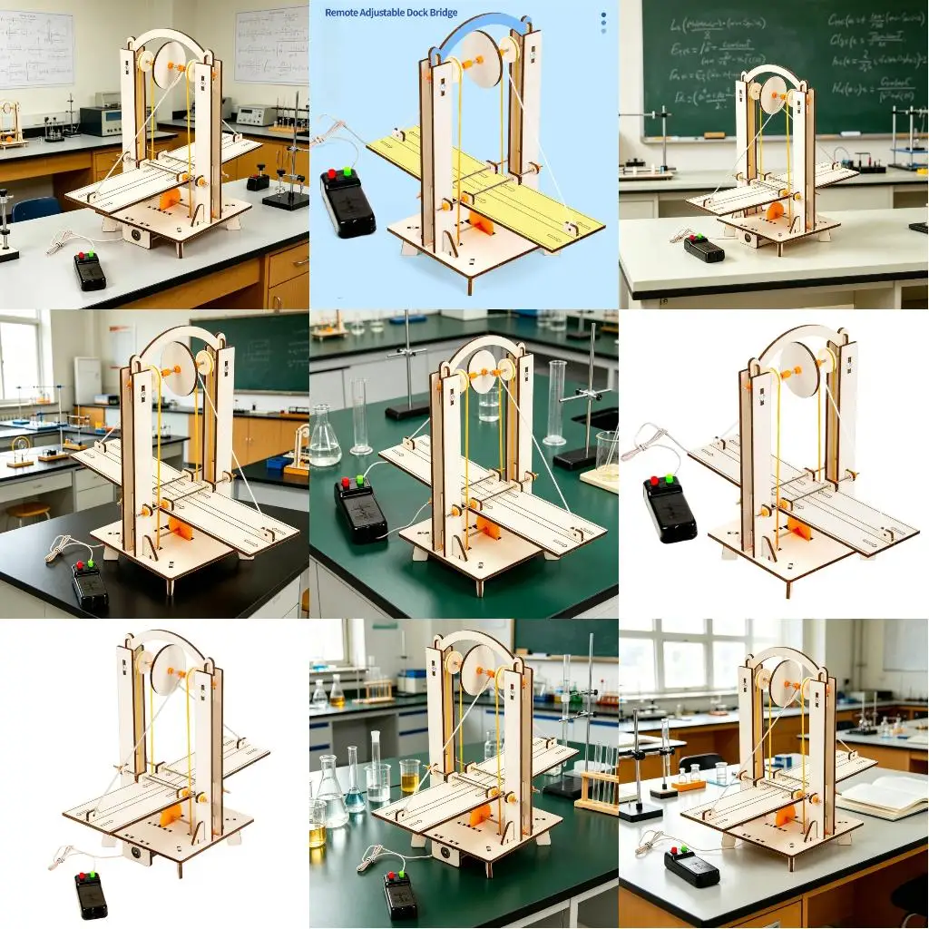  Educational Remote Controlled Wooden Bridge Toy Set For Children Science Exploration To Study Engineering Concepts