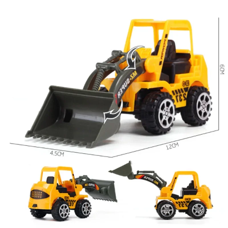 6pcs/set Diecast Engineering Truck Loader Tractor Excavator Construction Model Vehicle Classic Toy For Children Boy Gifts