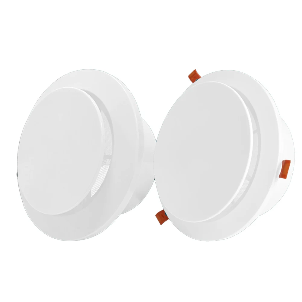 Ceiling Air Diffuser with Adjustable Ventilation Panel and Lock Clip for Secure Installation in Drywall Wood or Drop Ceilings