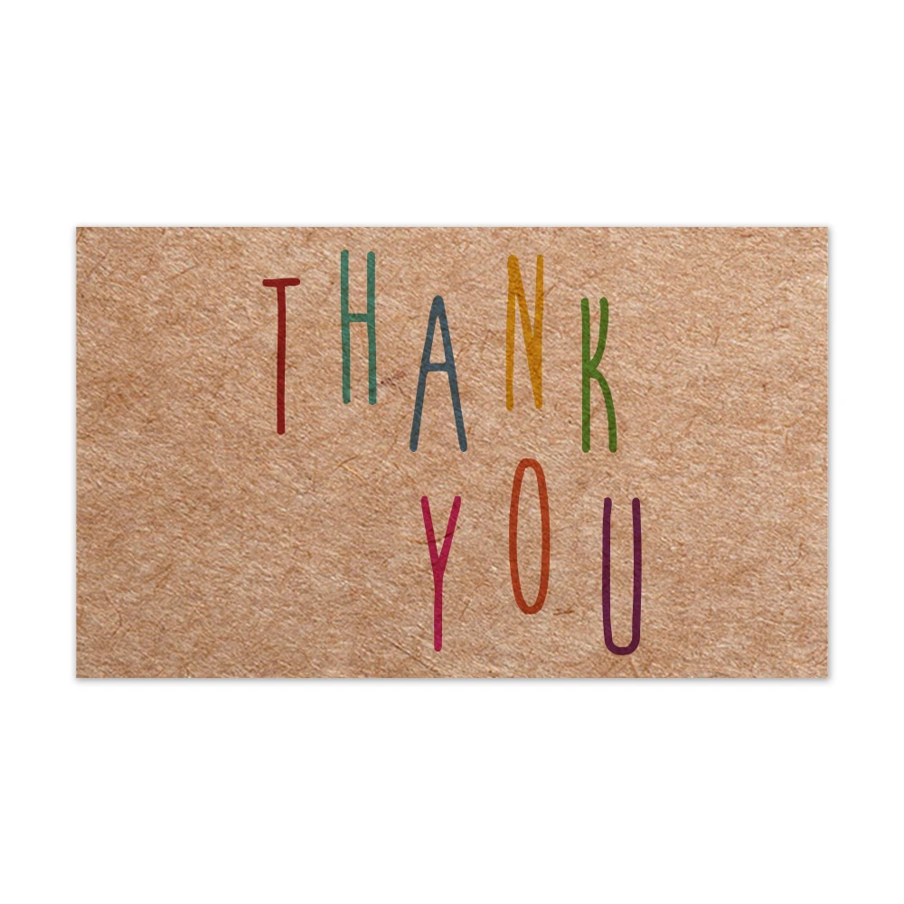 30pcs Thank You Card Enterprise Store Business Thank You Order Card Natural Kraft Paper Wholesale Custom Gift Decoration Card