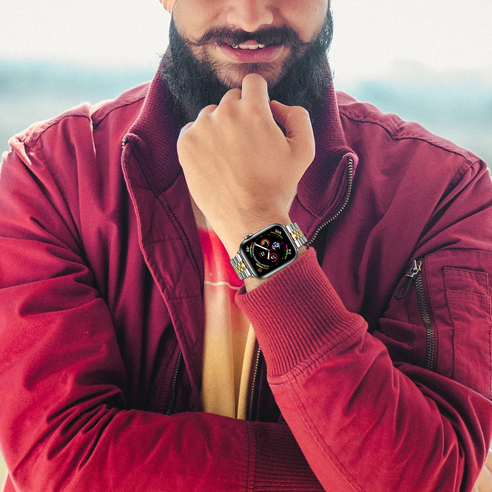 حزام معدني لساعة أبل الترا 49 ملم 8 7 45 ملم 41 ملم سوار معصم من الفولاذ المقاوم للصدأ لسلسلة iWatch 6543SE 44 ملم 42 ملم 40 ملم 38 ملم