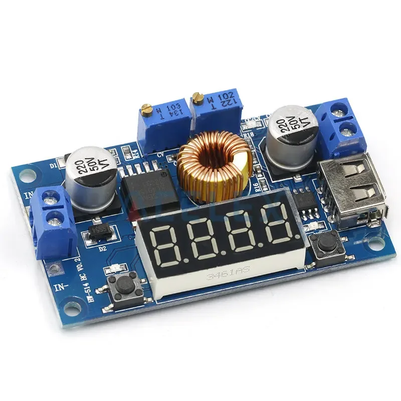 DC-DC 5A Digital LED Drive Lithum Battery Charger Module CC/CV USB Step Down Buck Converter With Voltmeter Ammeter