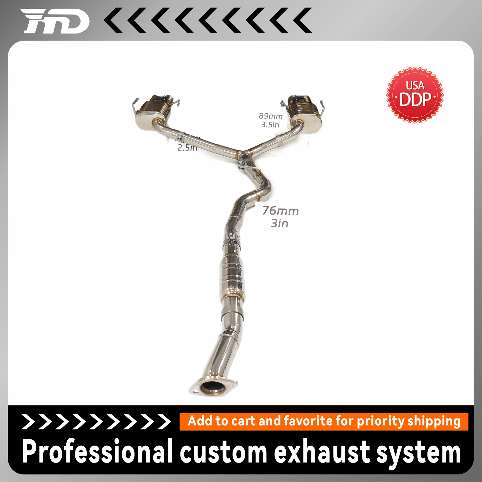 

HMD Catback Exhaust for Sabaru WRX 2.4T 2020+ With electronic valve Stainless Steel System for Performance & Boxer Rumble Sound