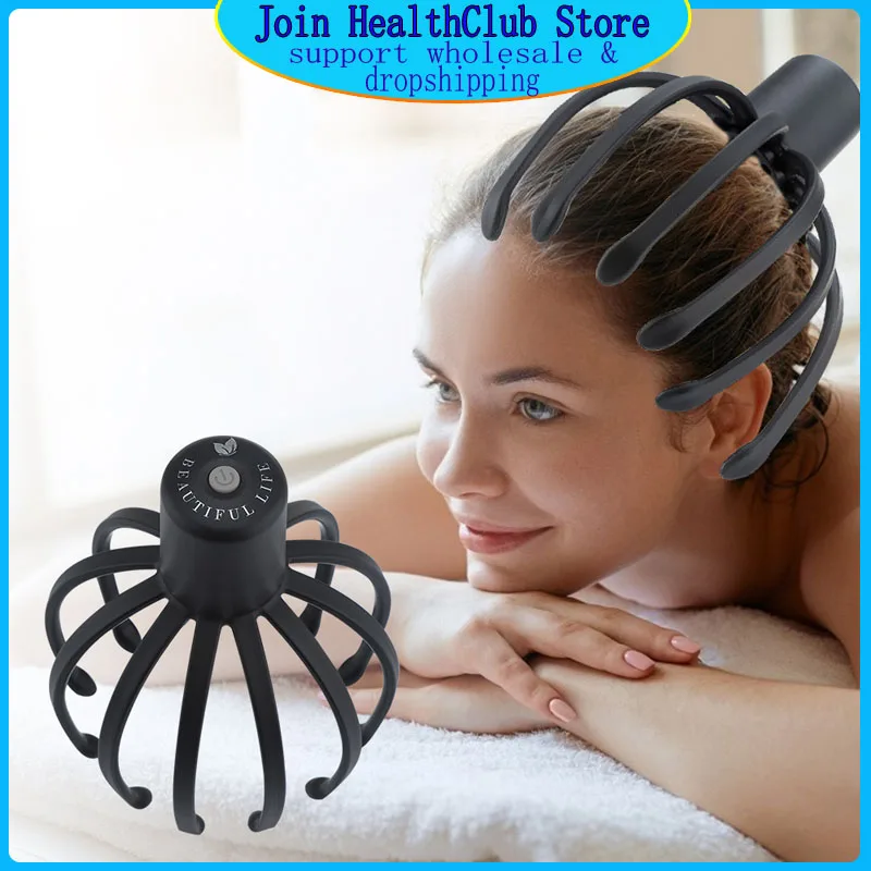 

Rechargeable Electric Octopus Claw Scalp Massager Hands-free 3 Level LED Perfect for Deep Scalp Massage & Health Care