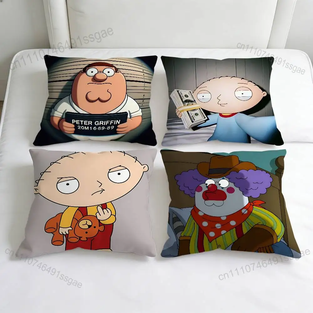 F-Family P-PETER G-Guy Decorative Square Pillow Cover Modern Cushion Case for Living Room Bedroom