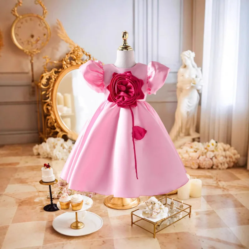 فستان الأميرة للأطفال فستان بناتي رسمي فستان أداء البيانو زهرة فتاة الزفاف فستان فتاة صغيرة عيد ميلاد الميلاد الأول #2