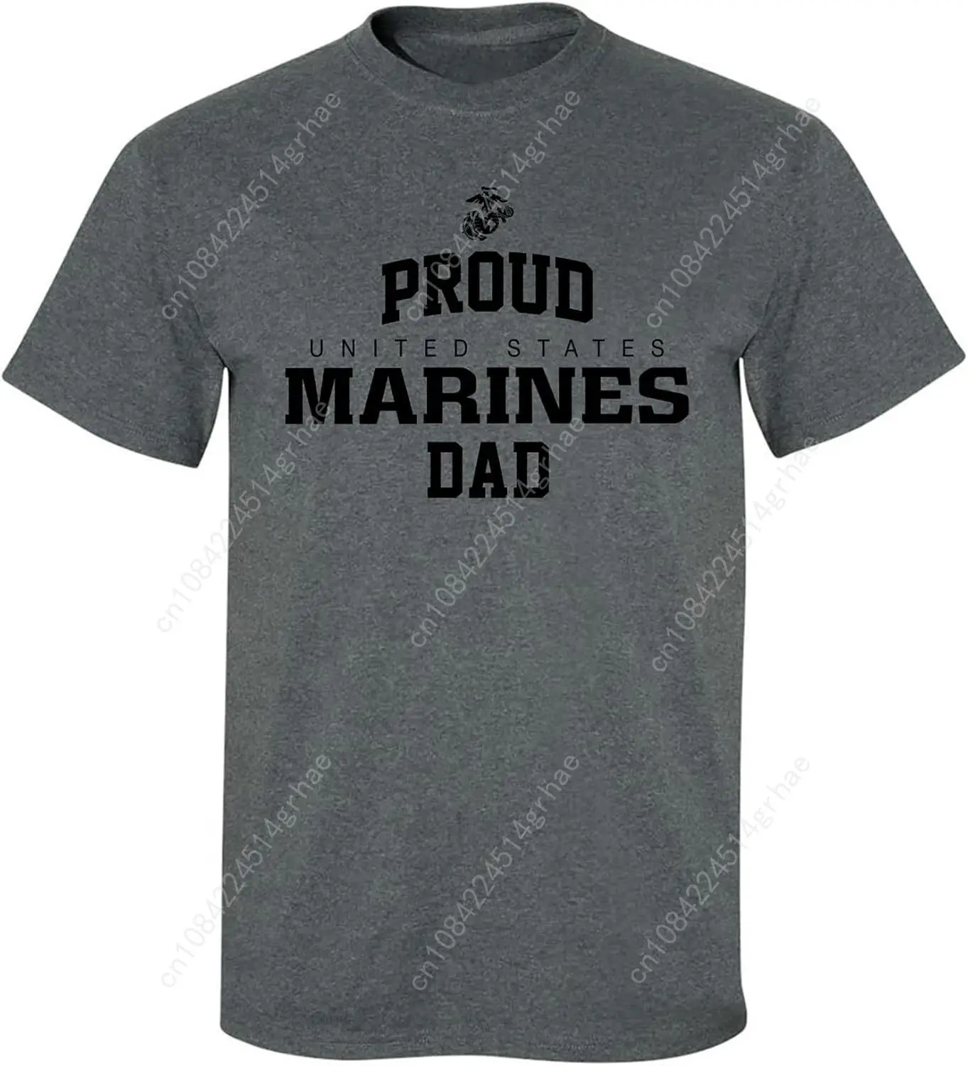 تي شيرت Proud Marines DAD للبالغين بأكمام قصيرة