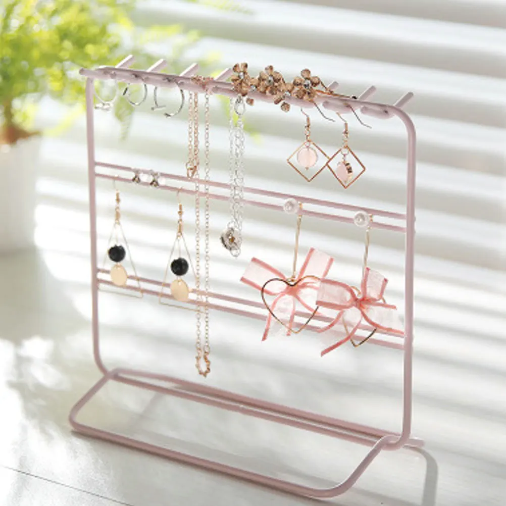 

Железная художественная подставка для ювелирных изделий, простой держатель для сережек, органайзер для туалетного столика в спальне, подставка для сережек, подставка для сережек