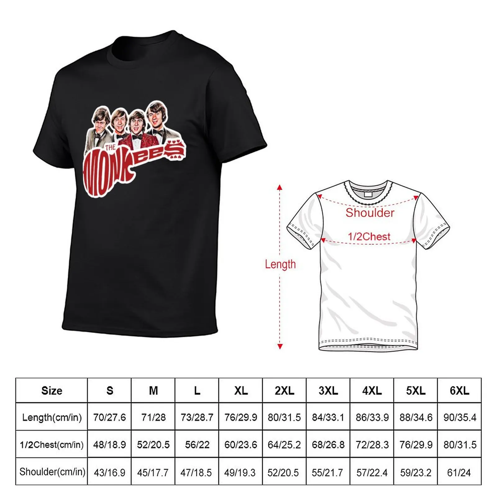 Monkees T-Shirt tees plus sizes funnys mens workout shirts