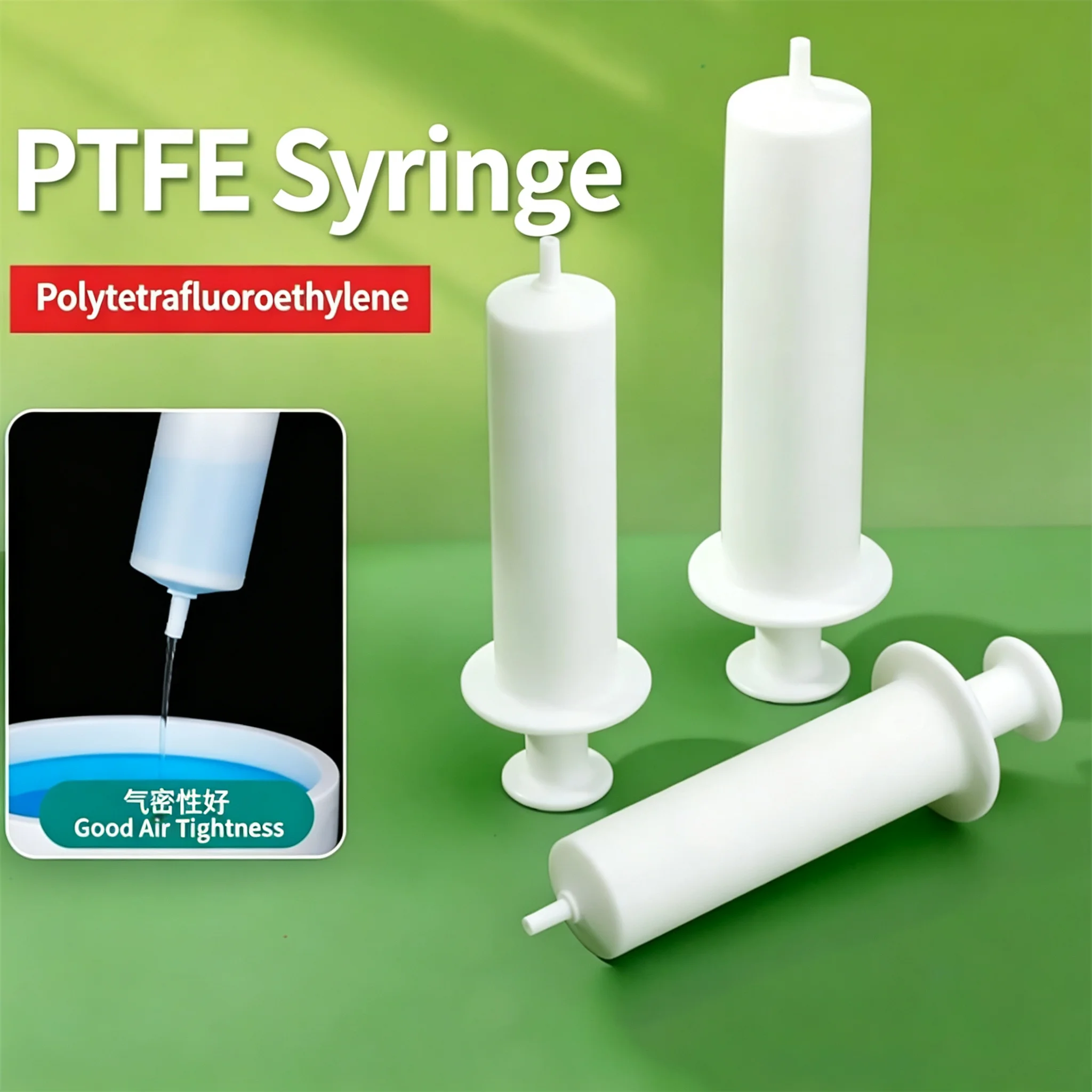 PTFE syringe barrel acid and alkali resistant sampler 30ml 50ml 100ml