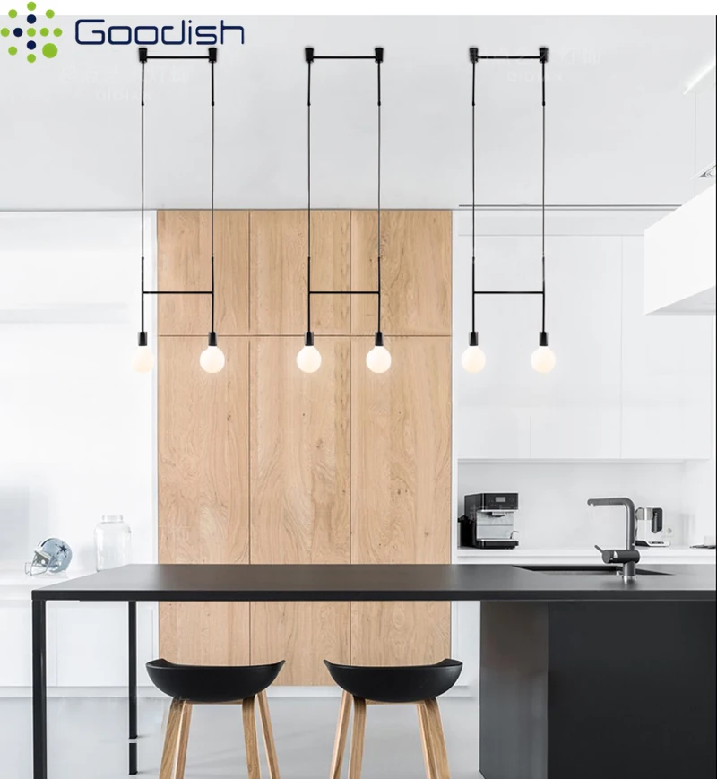 Modern Golden Hanging Well Shaped Vintage LED Pendant Lights Art Creative Indoor Lamps for Bedroom Home Decoration Chandeliers