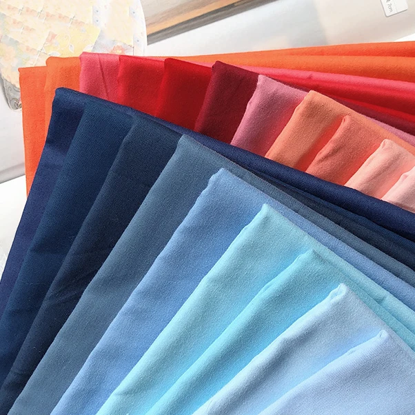 Solid Color Cotton Twill Cloth Cloth Sheet Fabric For DIY Sewing Patchwork 100% Cotton Fabric Printed Baby Suede Fabric Plain