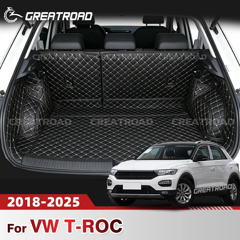 

Автоматический коврик в багажник с полным покрытием для VOLKSWAGEN VW T-ROC 2018-2025 19, чехол для багажника автомобиля, подкладка для багажника, внутренняя защита, аксессуары