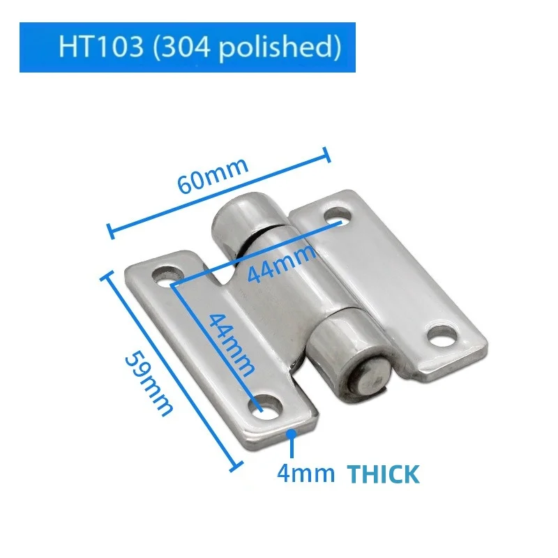 HT103 carbon steel blue zinc industrial load-bearing hinge flat opening 304 stainless steel hinge 4mm hardware direct sales