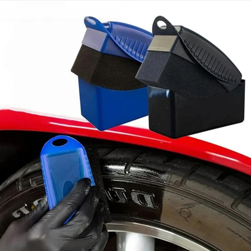 Car Wheel Polishing Waxing Sponge Brush ABS Car Tire Washing Cleaning Brushes Contour Detailing Dressing Applicator Pad